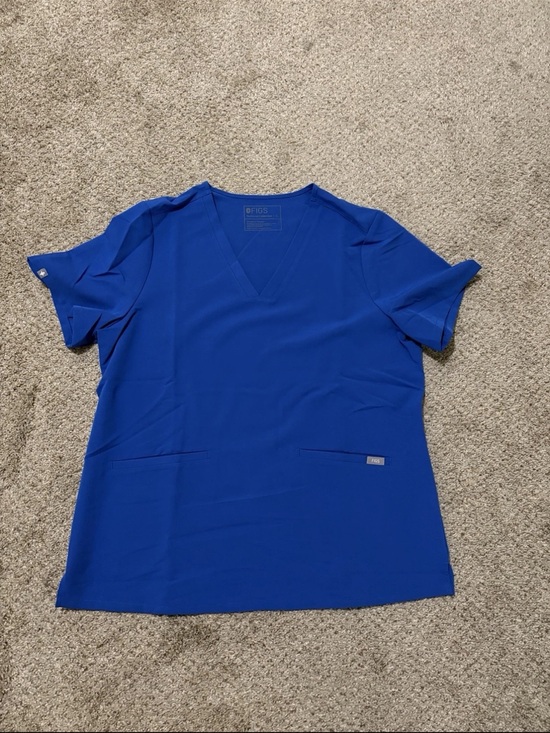 Figs Tops - Figs XL Blue Scrub Top
